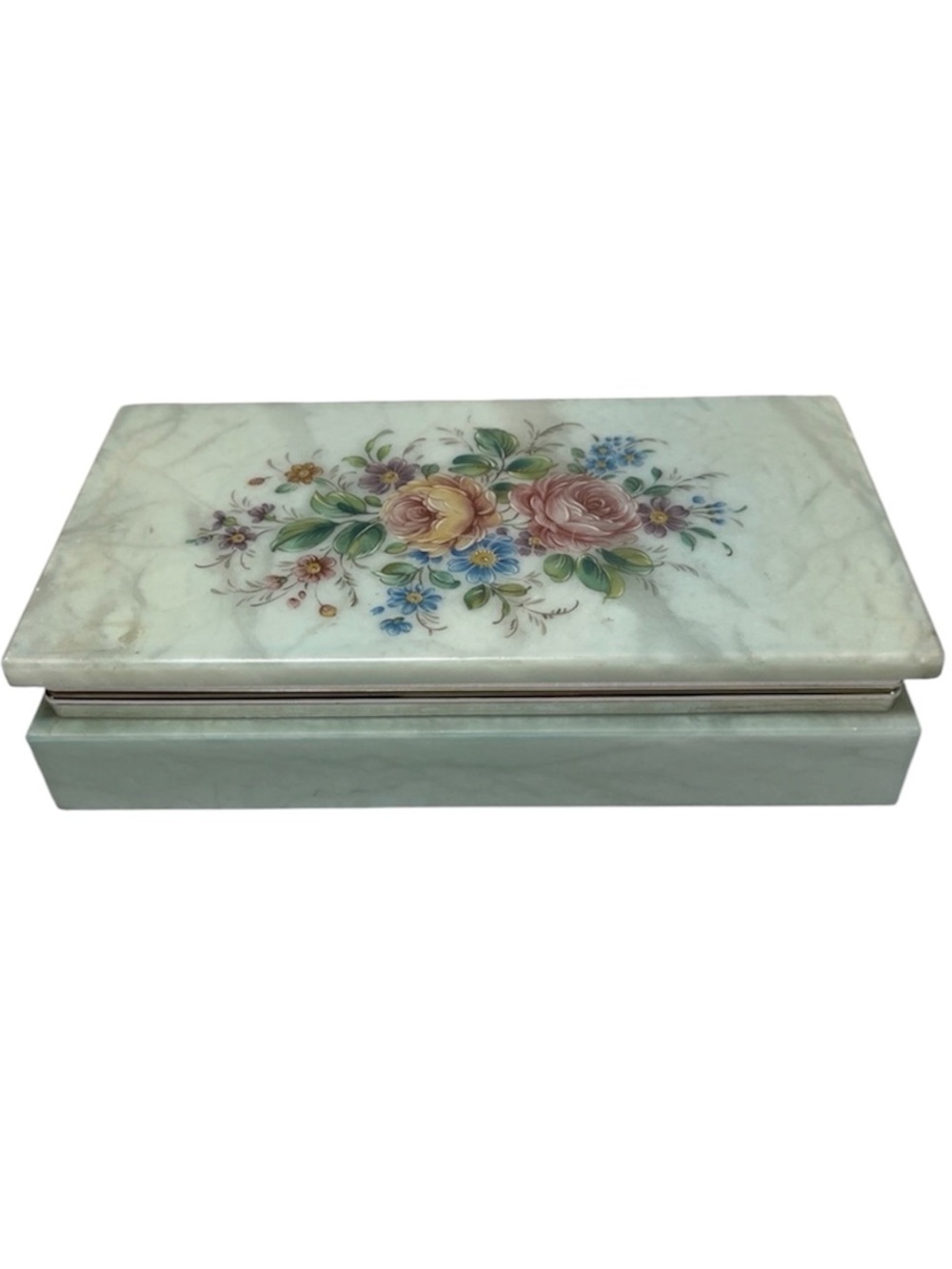 Genuine alabaster jewellery box trinket dish
Italy, Giftcraft Ltd
Vintage - Picture 3 of 9